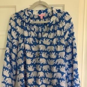 Lilly Pulitzer Elsa Top in Tusk in Sun